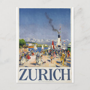 Cartão Postal Porta Zurique, Suiça
