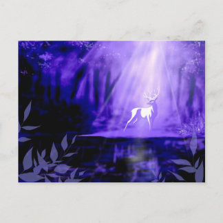 Cartão Postal Portador de Desejos - Stag Branca