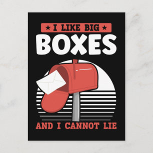 Cartão Postal Portadora de Correio Funny Mailman