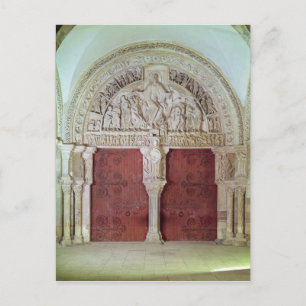 Cartão Postal Portal Central Narthex Church Sainte-Madelaine