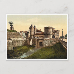 Cartão Postal Portão alemão, Metz, Alsace Lorraine, Alemanha v