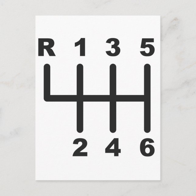 Cartão Postal Portão de Desvio de 6 Velocidades (Frente)