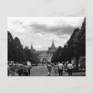 Cartão Postal Portão do palácio real turístico vintage Banguecoq