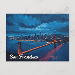 Cartão Postal Portão Dourado ao Crepúsculo – San Francisco