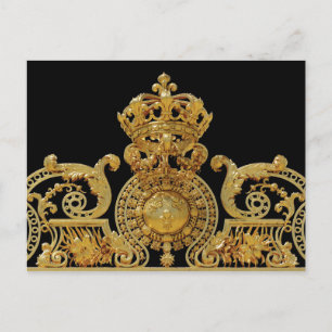 Cartão Postal Portão Dourado isolado do castelo de Versalhes - F