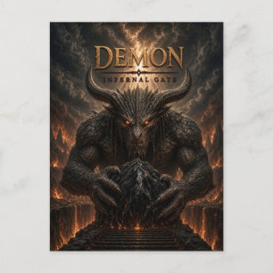 Cartão Postal Portão Infernal do Demônio Cinema Sombrio