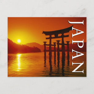 Cartão Postal Portão O-Torii, Santuário Itsukushima Feliz Aniv