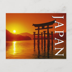 Cartão Postal Portão O-Torii, Santuário Itsukushima   Obrigado