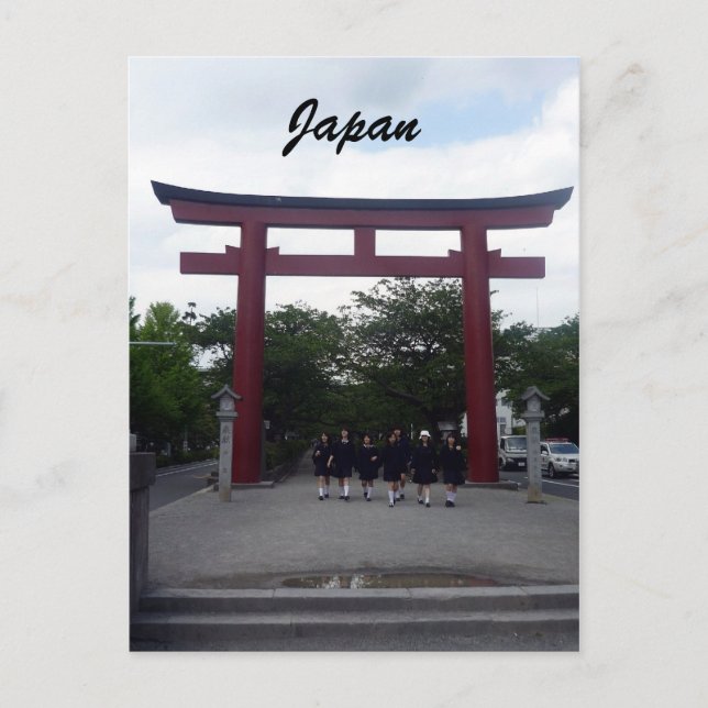 Cartão Postal portão torii kamakura (Frente)