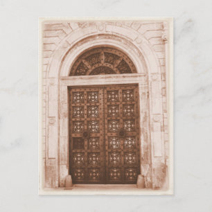 Cartão Postal Portas de madeira no antigo quarto de Barcelona, E