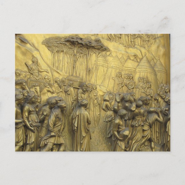 Cartão Postal Portas do painel de portas do paraíso (Frente)