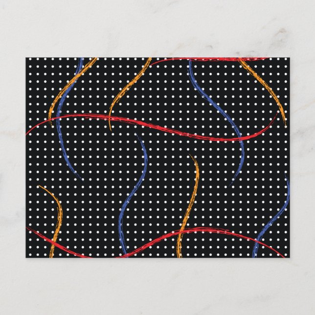 Cartão Postal Portas e Splatter de Pintura Retroativa (Frente)