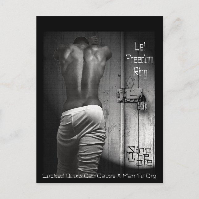 Cartão Postal Portas Trancadas Podem Fazer Um Homem Chorar (Frente)