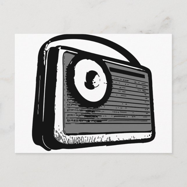 CARTÃO POSTAL PORTÁTIL DE RÁDIO DE TRANSISTOR (Frente)