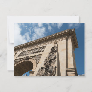 Cartão Postal Porte Santo-Denis: Triunfo Parisiense Sob Esqui Az