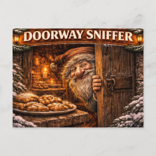 Cartão Postal Porteiro farejador islandês Yule Lad