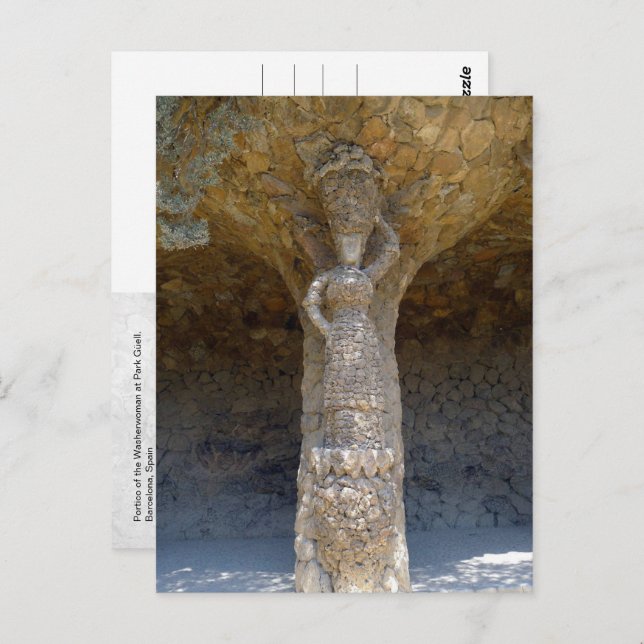 Cartão Postal Portico da Mulher-Marinha, Barcelona, Espanha - (Frente/Verso)