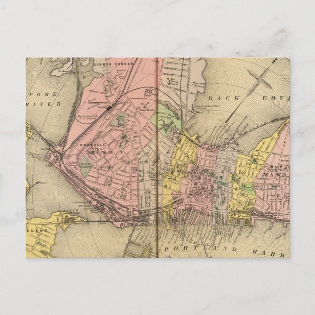 Cartão Postal Portland e vizinhança, (Frente)