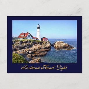 Cartão Postal Portland Head Light, Cabo Elizabeth, Maine, E.U.A.