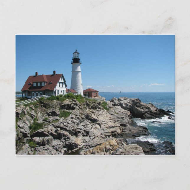 Cartão Postal Portland Head Light, Maine, EUA. (Frente)