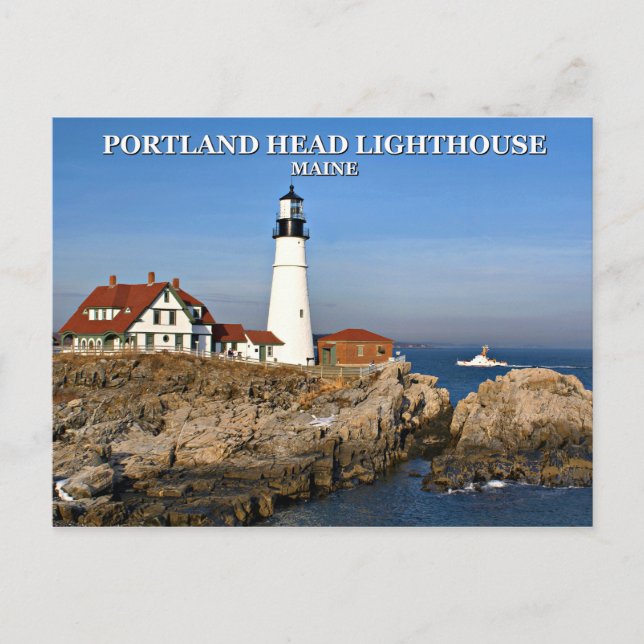 Cartão Postal Portland Head Lighthouse, Maine Postcard (Frente)