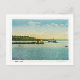 Cartão Postal Portland, MaineView do farol-Inseto