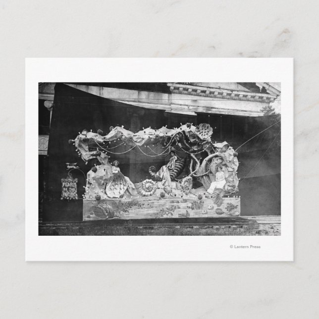 Cartão Postal Portland, OR Carroça de Desfile Pérolas do Pacífic (Frente)
