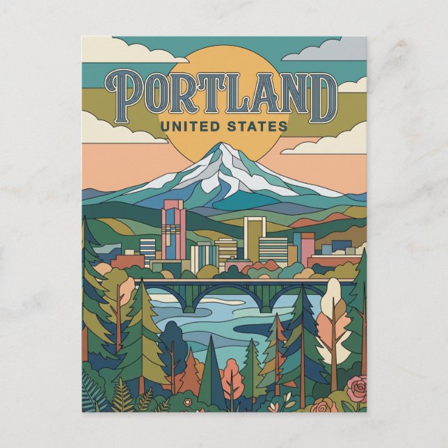 Cartão Postal Portland Oregon (Frente)