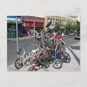 Cartão Postal Portland Oregon Zoobomber Bikes junho de 2003 Cart
