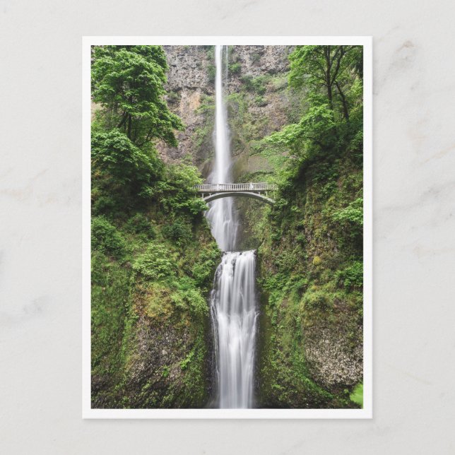 Cartão Postal Portland Waterfall Oregon Columbia River Gorge (Frente)