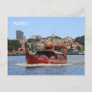 Cartão Postal Porto: Barco Douro, Portugal