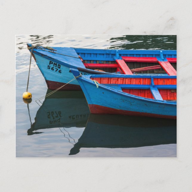 Cartão Postal porto de Angelmo, barcos de pesca. (Frente)