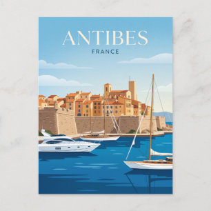 Cartão Postal Porto de Antibes França