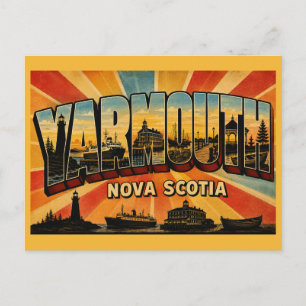 Cartão Postal Porto de Balsa de Yarmouth Nova Scotia