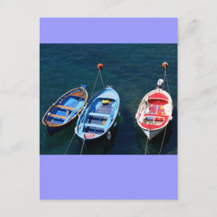 Cartão Postal Porto de Boats Riomaggiore