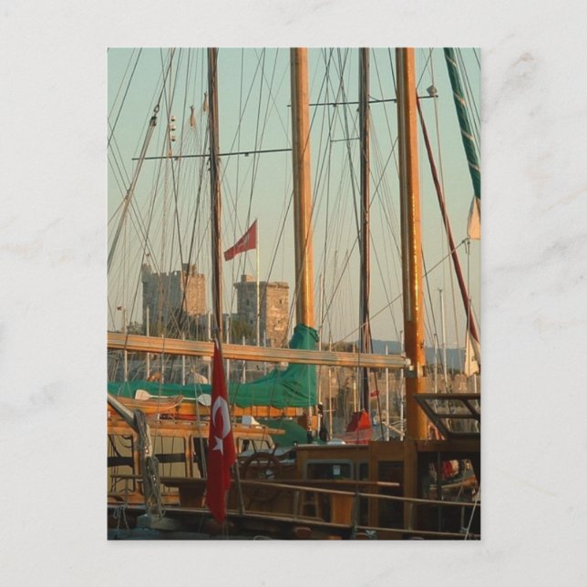 Cartão Postal Porto de Bodrum (Frente)