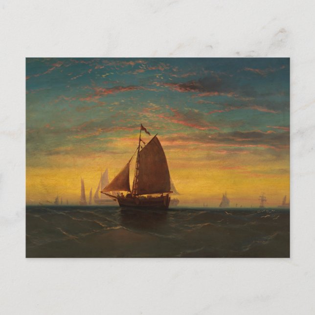 Cartão Postal Porto de Boston por Charles Manger (Frente)