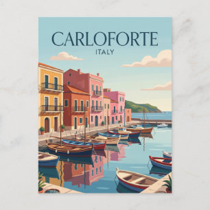 Cartão Postal Porto de Carloforte Itália