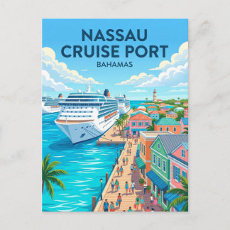 Cartão Postal Porto de Cruzeiro de Nassau Bahamas