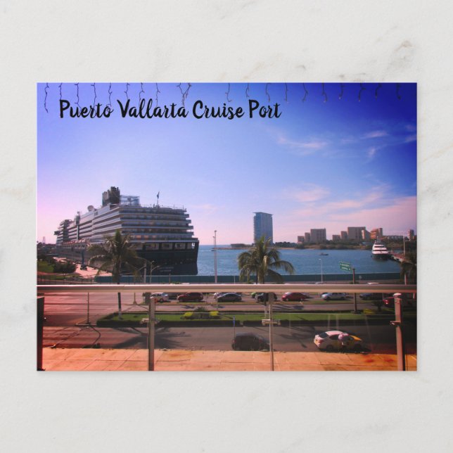 Cartão Postal Porto de cruzeiro de Puerto Vallarta (Frente)