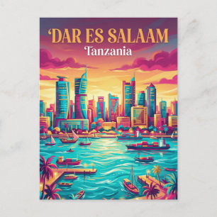 Cartão Postal Porto de Dar es Salaam Tanzânia