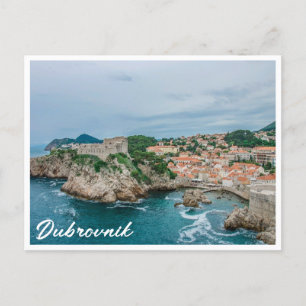 Cartão Postal Porto de Dubrovnik e centro urbano