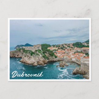 Cartão Postal Porto de Dubrovnik e centro urbano