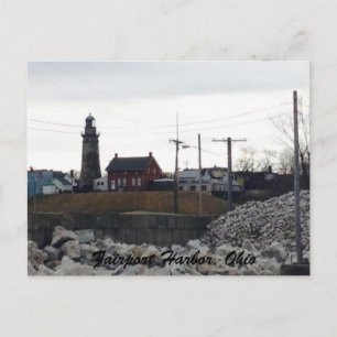 Cartão Postal Porto de Fairport, Ohio Foto Postal