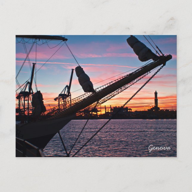 Cartão Postal Porto de Génova (Frente)