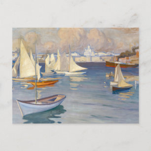 Cartão Postal Porto de Helsínquia   Albert Edelfelt