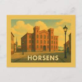 Cartão Postal Porto de Horsens Dinamarca