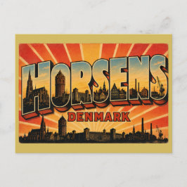 Cartão Postal Porto de Horsens Dinamarca