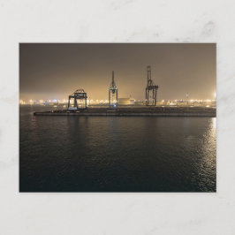 Cartão Postal Porto de Hull à Noite – Docklands Industriais