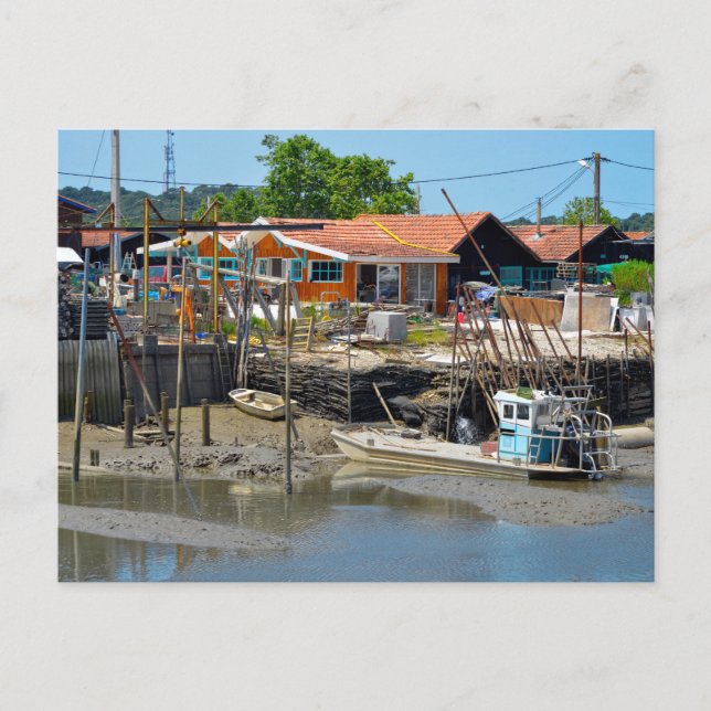 Cartão Postal Porto de La Teste de Buch, França (Frente)